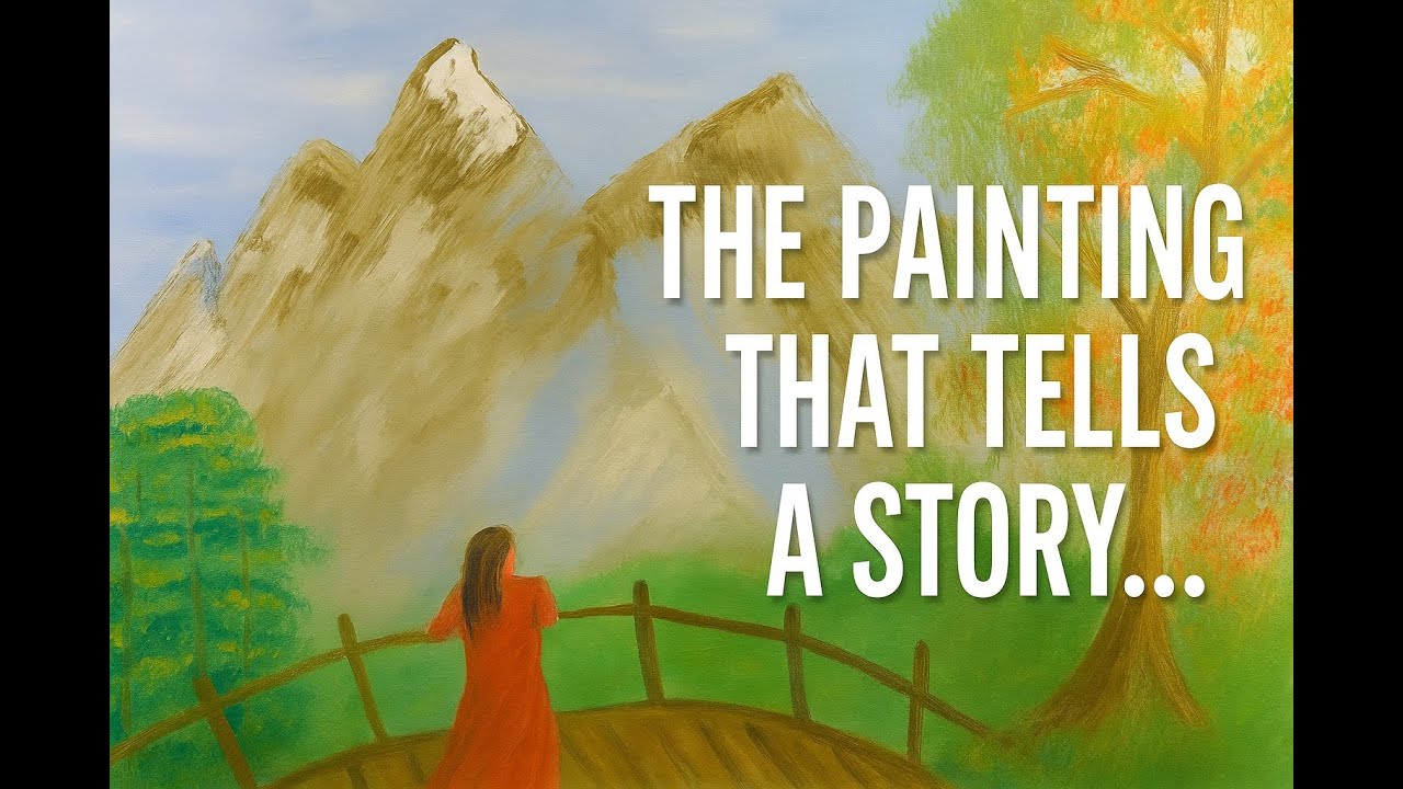 Crossing the Divide – Emotional Oil Painting - 1 min recap | ZayedArtStudio