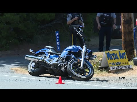 Motorcyclist airlifted to hospital following crash near Buckley Bay