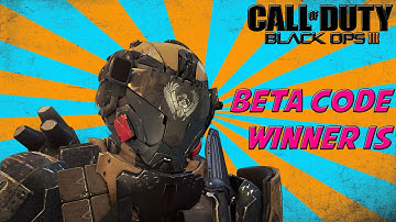 Black Ops 3 - Beta Code Giveaway Winner (Call of Duty: Black Ops 3)