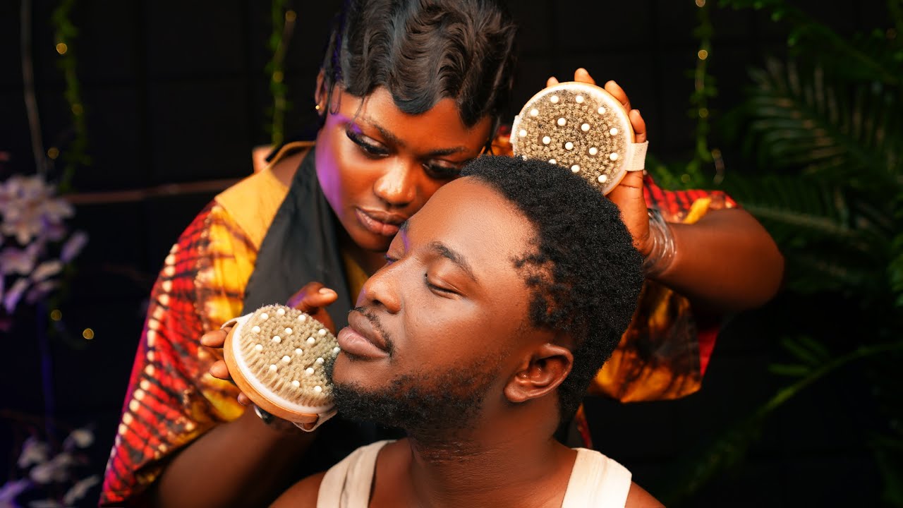 ASMR Beard & Fabric Scratching ✨ Deep Neck Massage & Ingrown Hair Pulling (No Gum)