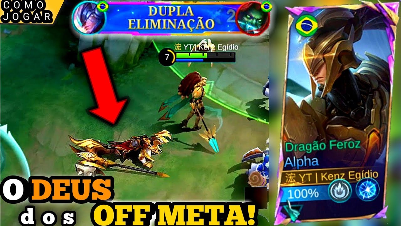 {O DEUS DO OFF-META} - COMO JOGAR DE ALPHA NO MOBILE LEGENDS - BUILD DO TOP GLOBAL