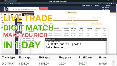 DIGIT MATCH BINARY/DERIV BOT HOW WORKS? | NEVER LOSS BOT