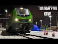4k cabview christmas freight train driver heading home for christmas