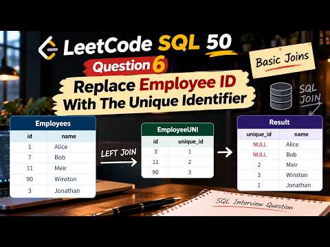 LeetCode SQL 50 #6 | Replace Employee ID With Unique ID | LEFT JOIN