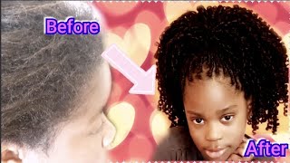 How to braid pick and drop with curly hair extensions screenshot 5