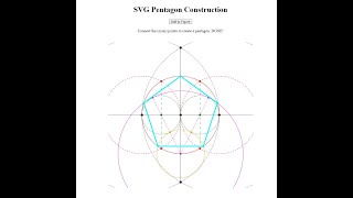 Using a JavaScript Generator Function to step through a Compass Construction of a Pentagon