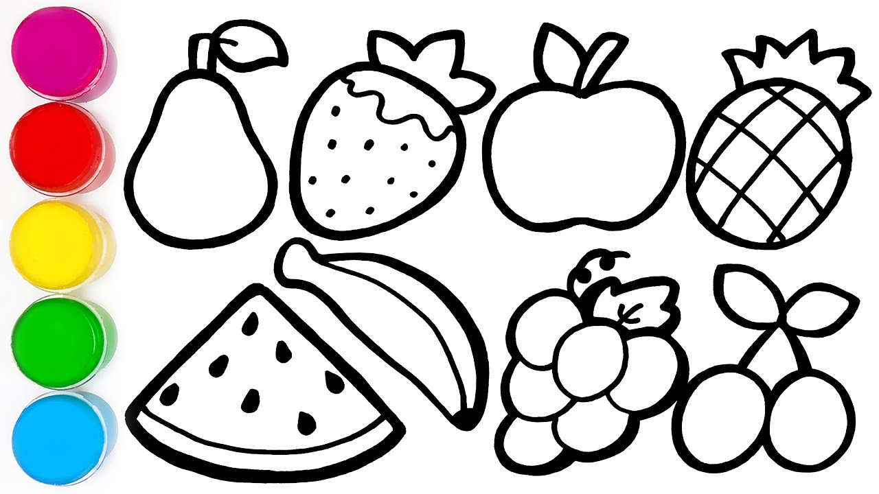 Art and learn drawing and coloring fruits How to draw for kids