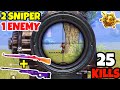 Double SNIPER Awm + Kar98k vs The Last Enemy in PUBG Mobile • (25 KILLS) • PUBGM (HINDI)