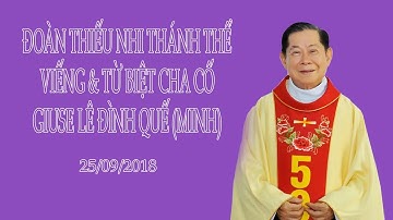 Gx.Tân Phú - Đoàn TNTT VIẾNG& TỪ BIỆT CHA CỐ GIUSE 25/09/2018