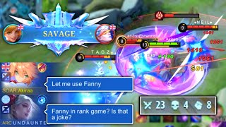 THEY UNDERESTIMATING MY FANNY NOT UNTIL THIS HAPPENED😈 | AGGRESSIVE FANNY SAVAGE GAMEPLAY | - MLBB