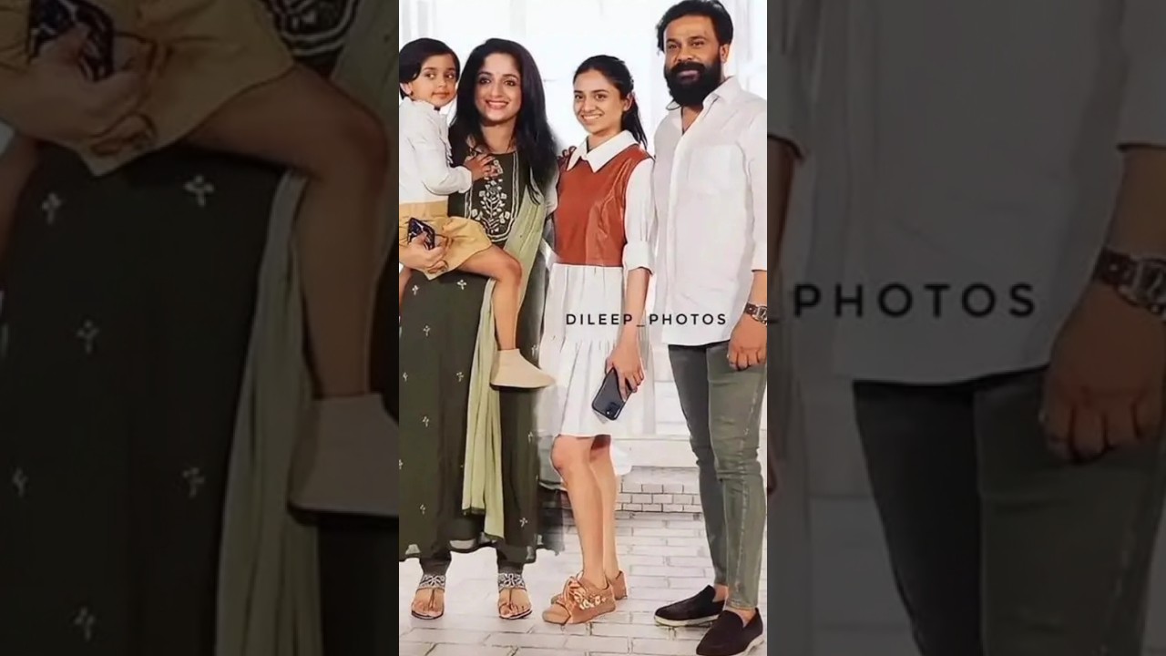 Dileep ❤️ Kavya Madhavan with 2 Daughters 