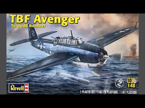 1/48 Revell/ Monogram TBF Avenger Full Build Both Decale Versions!