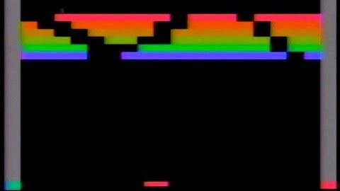 Breakout Atari 2600 Gameplay Breakthru w Steerable Ball