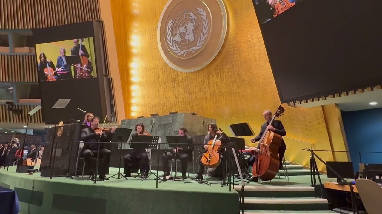 Lebensmelodien for 80 years Auschwitz liberation: United Nation General Assembly Hall