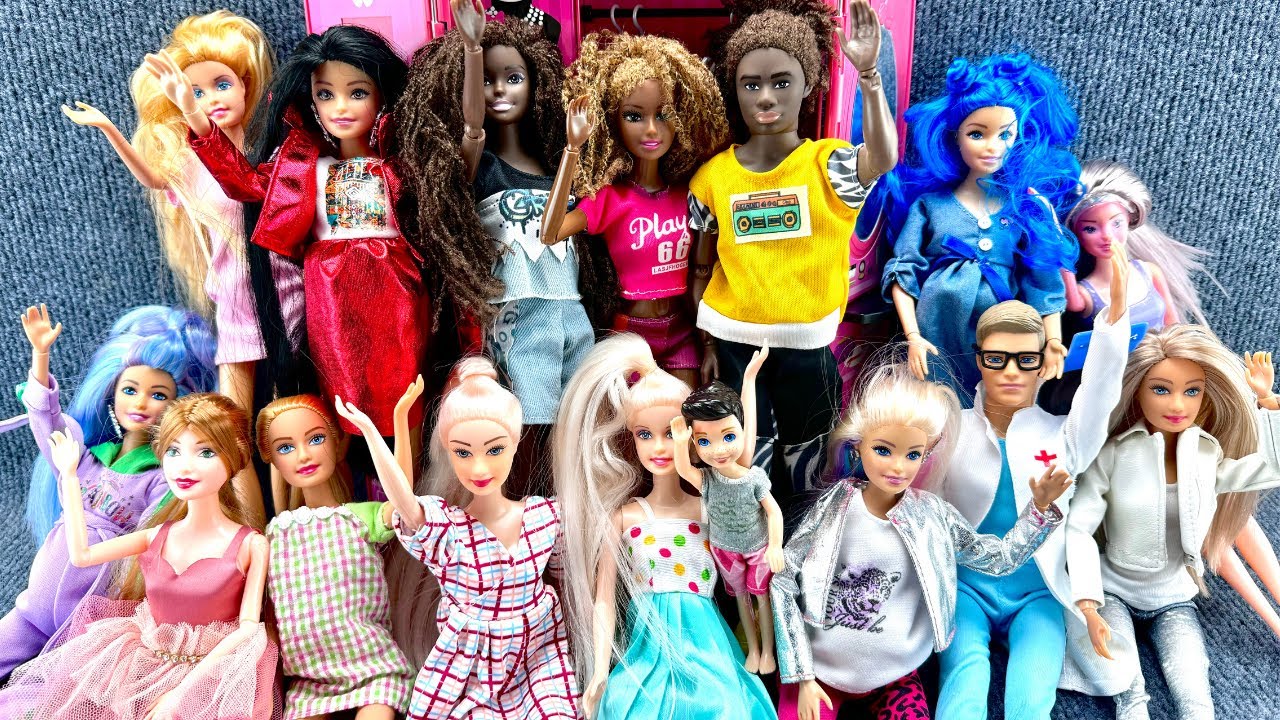 17 Minutes Satisfying Unboxing The most beautiful Barbie, Ken doll sand their dressing up video ASMR