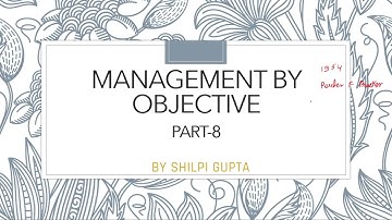 Management by Objectives (MBO) IN PPM for MBA, BBA, UGCNET | Shilpi ma