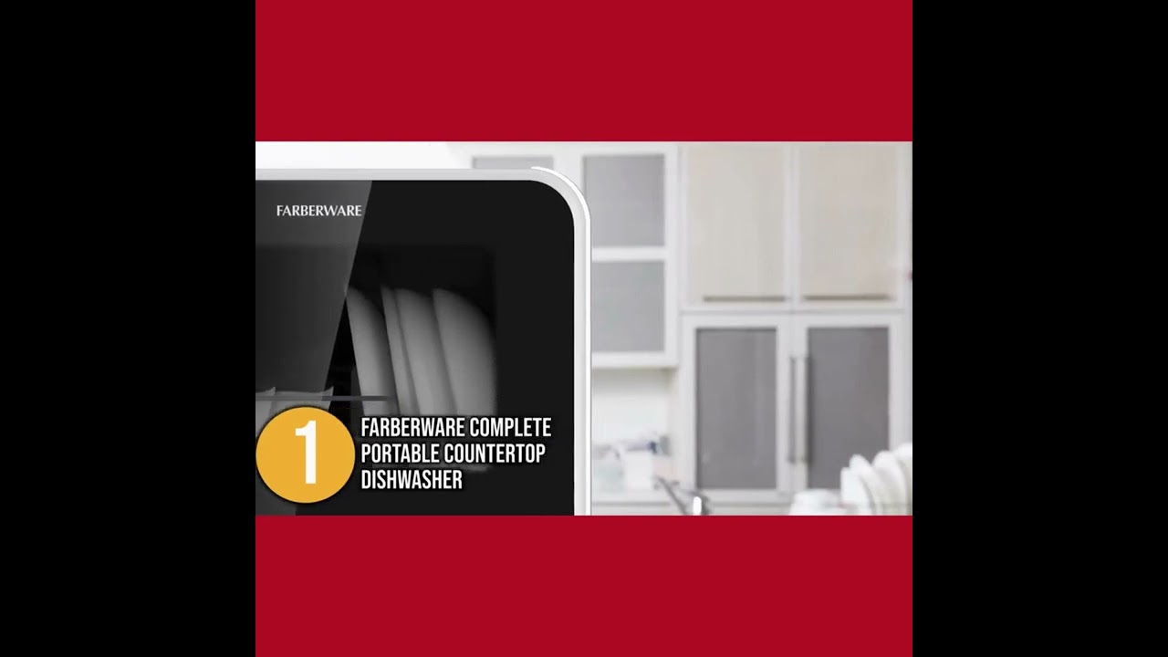 Farberware Professional Countertop Portable Dishwasher on QVC 