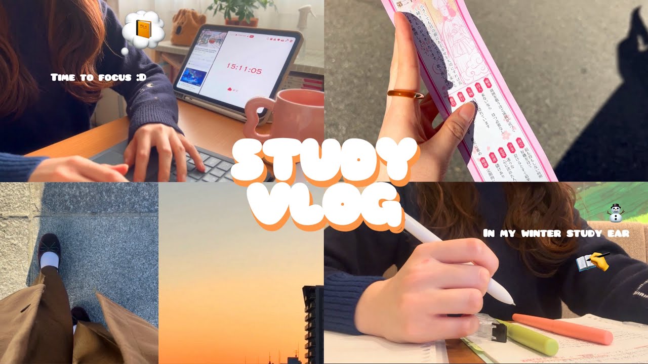 看護学生の冬休みSTUDY VLOG⛄️📚｜初詣とおみくじで今年の運勢を知る👀🧡