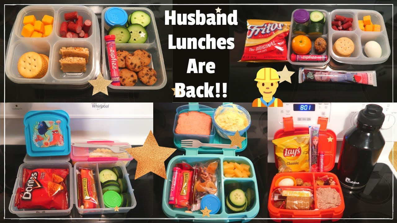 Easy & Cheap ON THE GO Lunches | Husband LUNCHES - YouTube