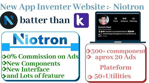 New App Inventer site :- Niotron without commison // Divyanshu Nigam// Gyan State