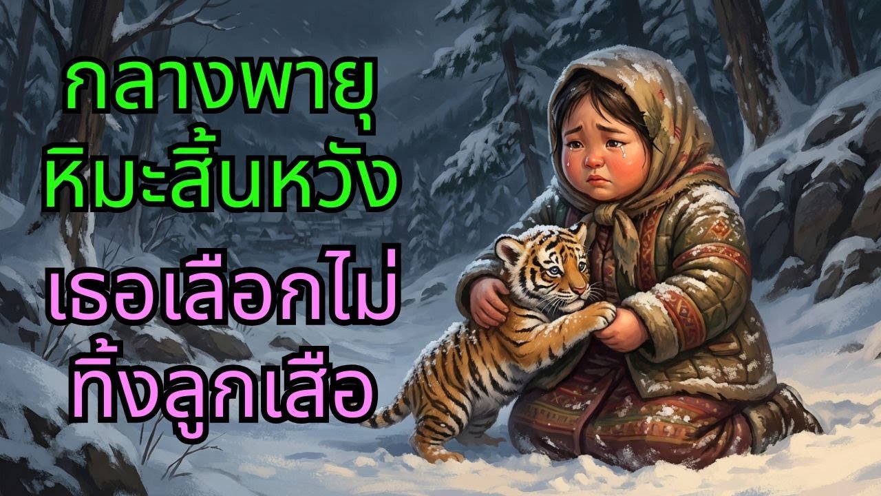 เด็กสาวกำพร้าร่างอ้วนช่วยลูกเสือกลางฤดูหนาวอันโหดร้าย| นิทาน, นิทานพื้นบ้าน, ตำนาน, เรื่องเล่า I