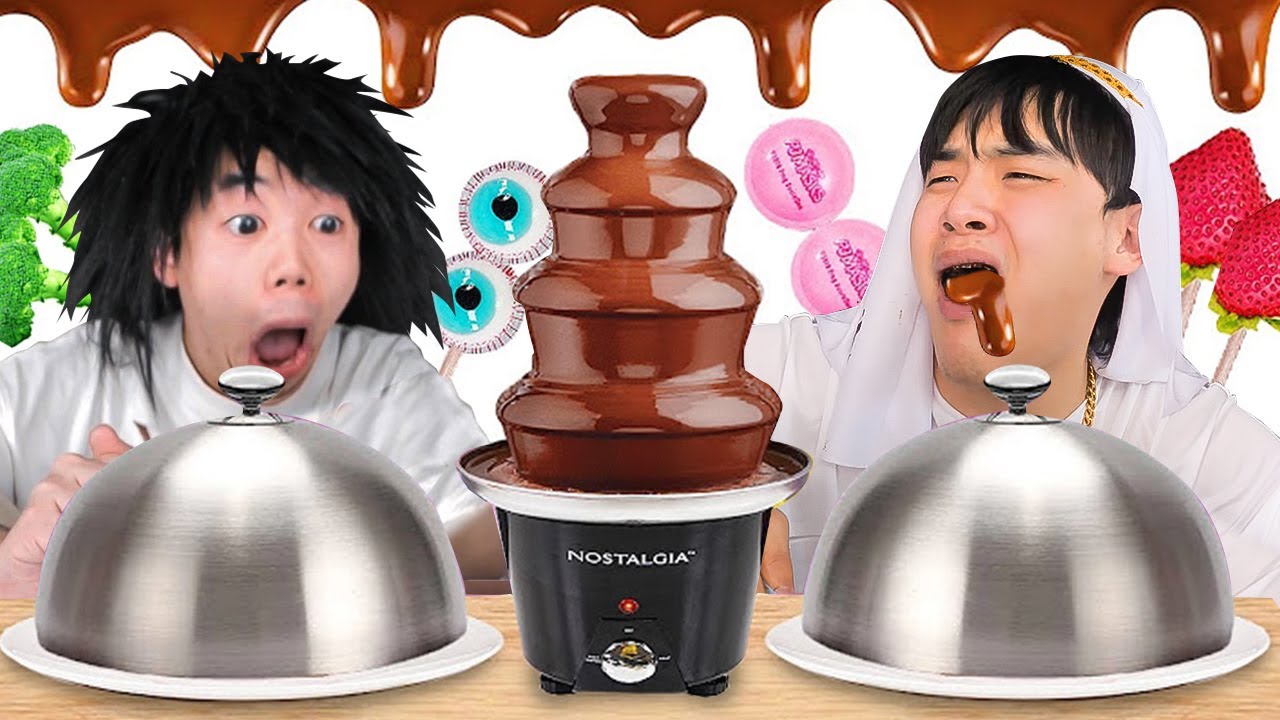 Chocolate Fondue Challenge 초콜릿 퐁듀 챌린지 BABU 바부 YouTube