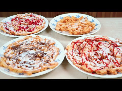 Frittelle Giganti Ricetta Facilissima - Easy Funnel Cake Recipe