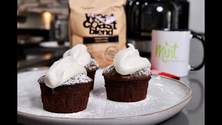 Mocha Rum Cupcakes with Fresh Whipped Cream