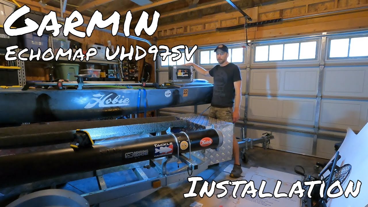 Kayak Rigging Garmin UHD93sv Fishfinder Install on a Hobie Pro Angler