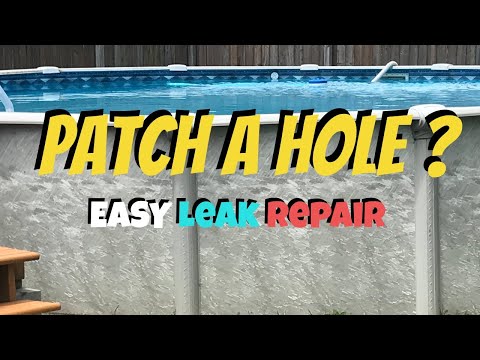 How to easily patch a hole in an above ground pool liner (fast) - YouTube