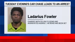 One person arrested after Tuesday evening car chase