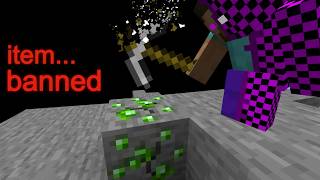 Minecraft, but every item I pick up gets banned after 60 seconds..