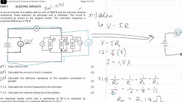 2017 Final|Matric IEB Physics Paper 1 Exam |Question 7| Electric Circuits