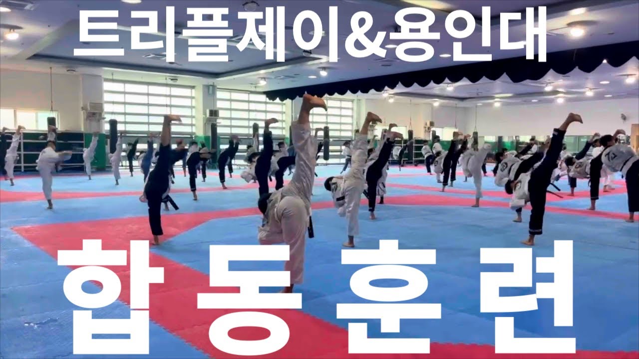 [VLOG] 용인대 , 트리플제이 합동훈련 | 다리찢기 | 하계훈련 | 태권도 | 중,고등학생 운동선수