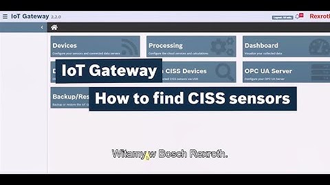 Połączenie sensora CISS z IoT Gateway