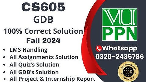 CS605 GDB 1 100% Correct Solution Fall 2024, CS605 GDB 1 Solution 2024 #cs605 #cs605gdb