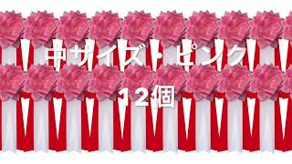 胸章リボン中サイズ・ピンク（名入れなし）