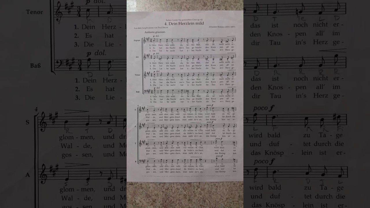 THS Choir Pronunciation Dein Herzlein Mild YouTube