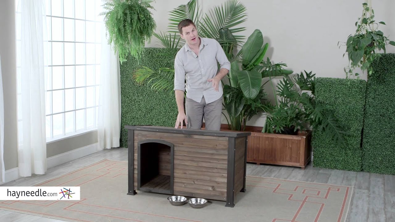 Boomer George Log Cabin Dog House With Stainless Steel Bowls Boomer George Log Cabin Dog House With Stainless Steel Bowls Product Review Video