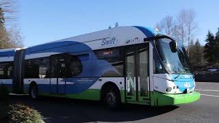 Community Transit: Seaway TC bound DE60LFA 29713 Swift Green Line leaving Canyon Park TC