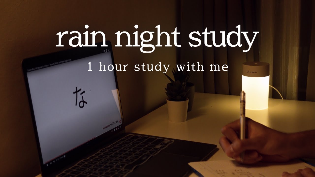 🌧️ rain study with me | 🌜late night study | rain sound music study