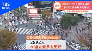 全国で２８９２人の感染確認  １都５県で過去最多を更新【Nスタ】