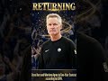 Kerr is coming back to the team he’s led since the 2014-15 #NBA season #GoldenStateWarriors