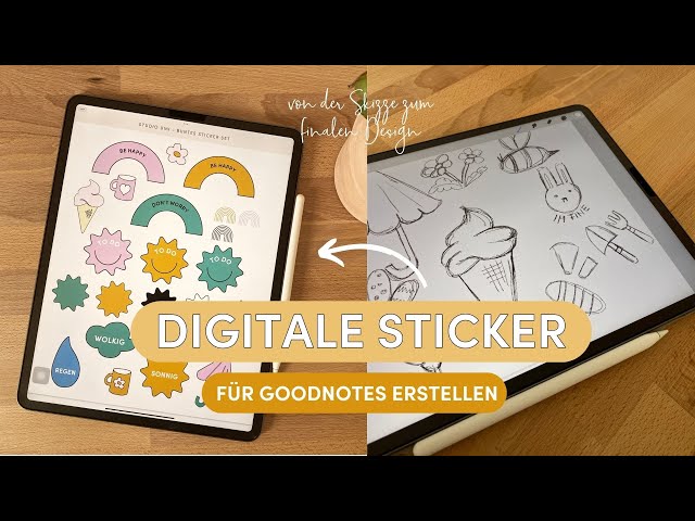 WIE ICH DIGITALE STICKER IN PROCREATE UND ILLUSTRATOR ERSTELLE