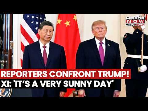 Trump Ignores Reporters As Xi Tells Him It's 'Very Sunny Day' During Awkward White House Photo-Op