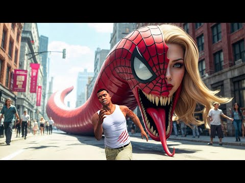 Biggest VENOM Snake vs FRANKLIN Fight In GTA 5 - Epic Battle