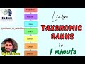Taxonomic ranks memories in just 1 min | Kingdom, phylum, class, order, family, genus, species.