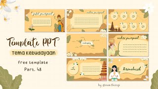 Powerpoint aesthetic tema budaya BALI🌺🌿 || cultural powerpoint ♡free file♡