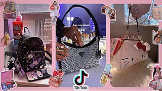 Aesthetic Bag Essentials ASMR Pack With Me 2024 TikTok compilation  | Sanrio + Must have...