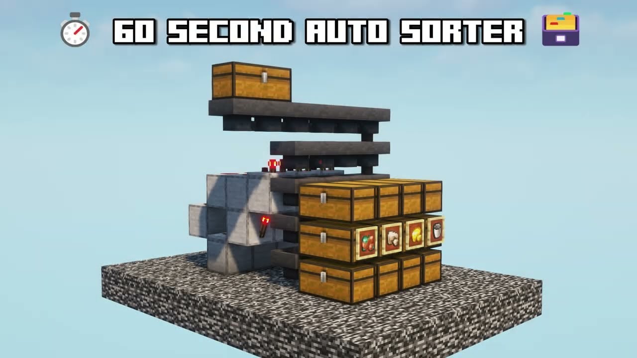 Sort Minecraft Minecraft EASY Automatic Sorting System 1.21 Tutorial - Auto sorter ...